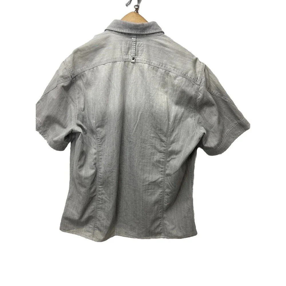 G Star Raw Button Up Shirt Youth Boys Large Work Shirt Short Sleeve Skater